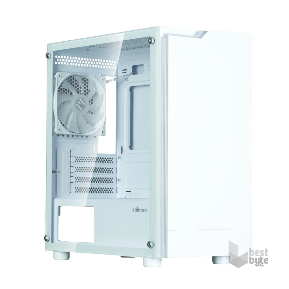 Zalman T4 PLUS White fehér (táp nélküli) ablakos mATX ház