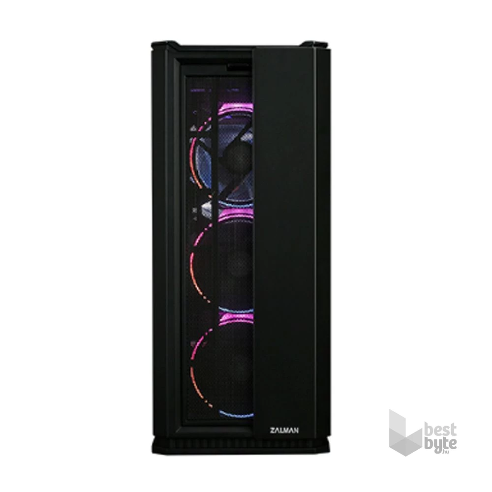 Zalman X3 fekete (táp nélküli) ablakos ATX ház