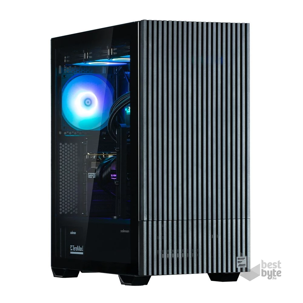 Zalman Z10 DS fekete (táp nélküli) 15" LED Kijelzős ablakos ATX ház