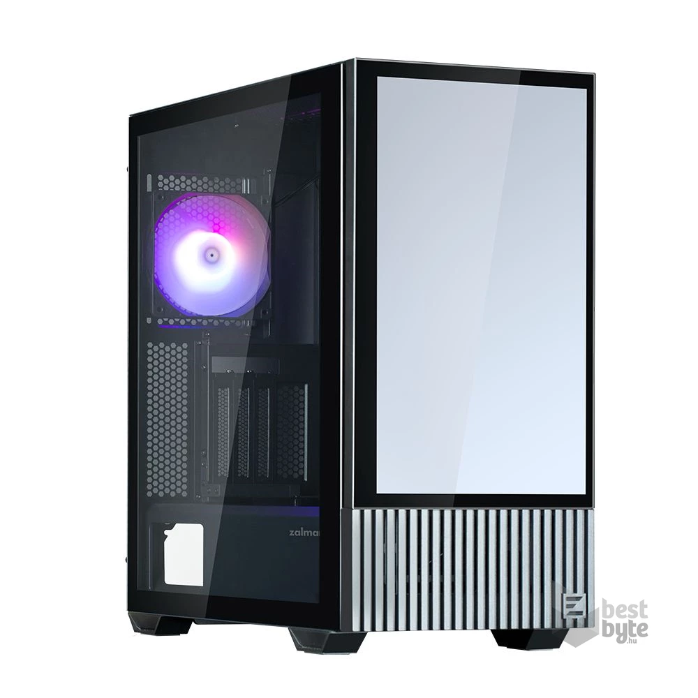 Zalman Z10 DS fekete (táp nélküli) 15" LED Kijelzős ablakos ATX ház