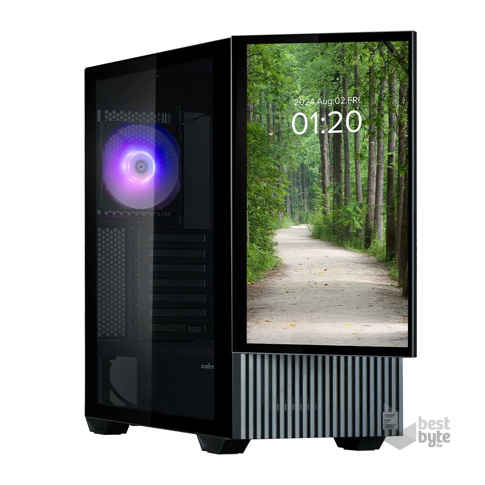 Zalman Z10 DS fekete (táp nélküli) 15" LED Kijelzős ablakos ATX ház