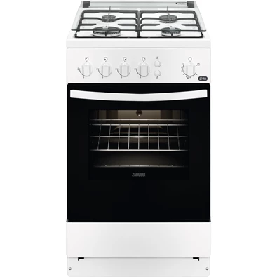 Zanussi ZCG510X1WA fehér, szabadonálló, gáz, főzőzóna: 4, sütő:55L, grill, tűzhely