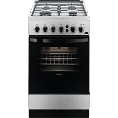 Zanussi ZCG512K1XA inox, szabadonálló, gáz, főzőzóna: 4, sütő:55L, grill, tűzhely