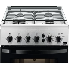 Zanussi ZCG512K1XA inox, szabadonálló, gáz, főzőzóna: 4, sütő:55L, grill, tűzhely