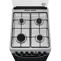 Zanussi ZCG512K1XA inox, szabadonálló, gáz, főzőzóna: 4, sütő:55L, grill, tűzhely