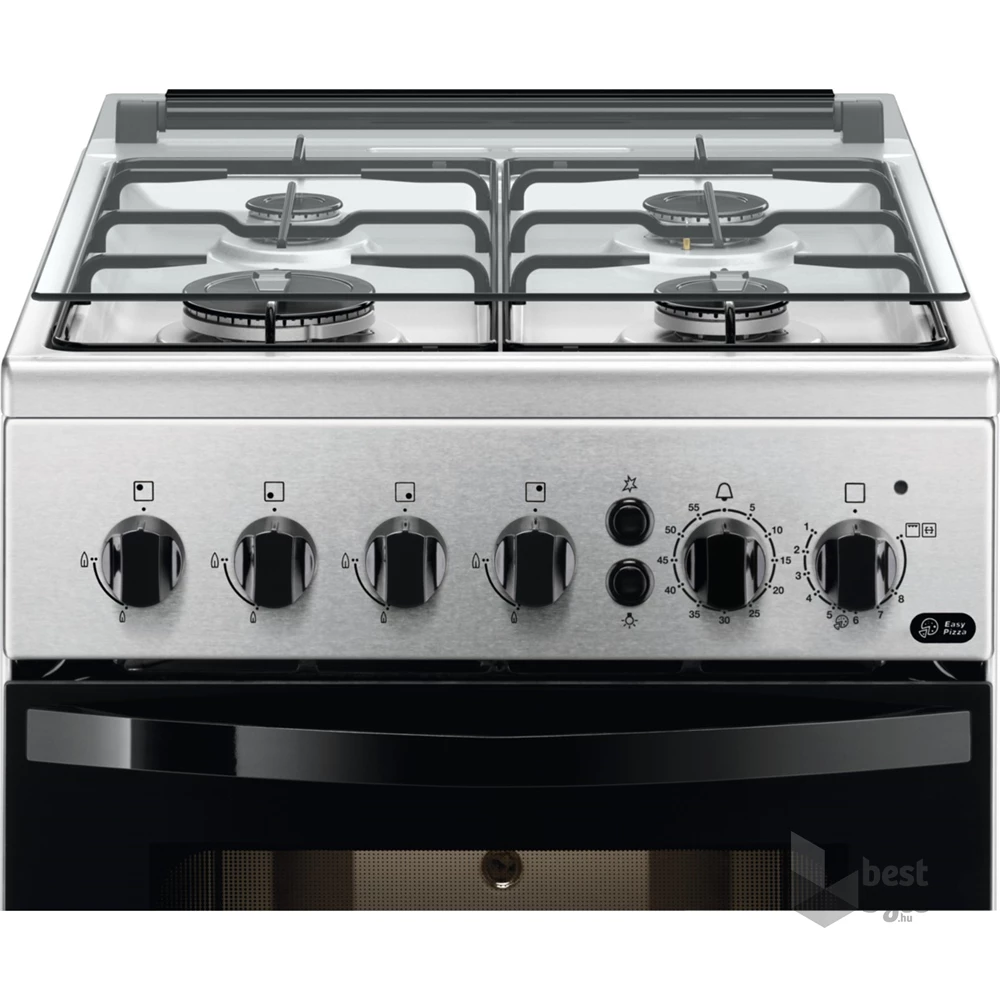 Zanussi ZCG512K1XA inox, szabadonálló, gáz, főzőzóna: 4, sütő:55L, grill, tűzhely