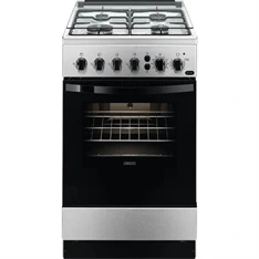 Zanussi ZCG512K1XA inox, szabadonálló, gáz, főzőzóna: 4, sütő:55L, grill, tűzhely