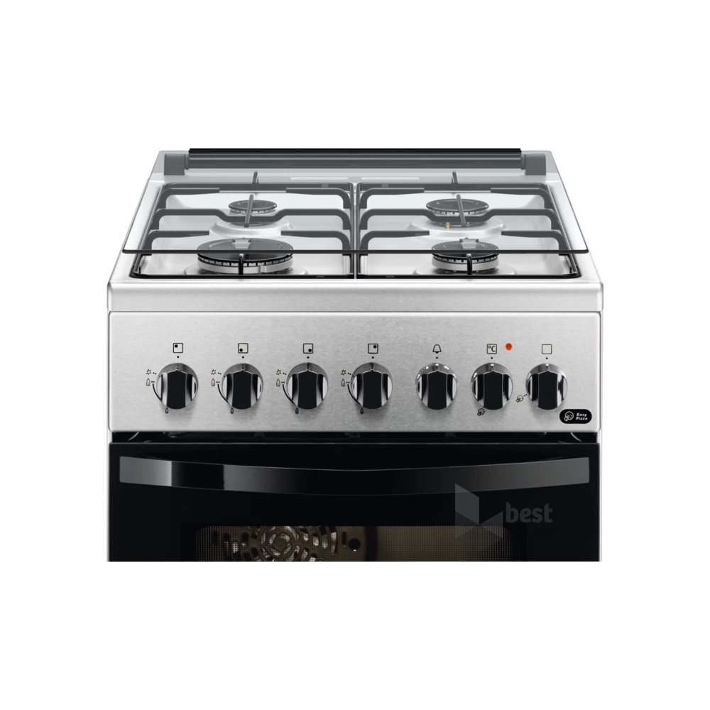 Zanussi ZCK552J1XA inox, szabadonálló, gáz, kombinált, főzőzóna: 4, sütő:54L, grill, tűzhely