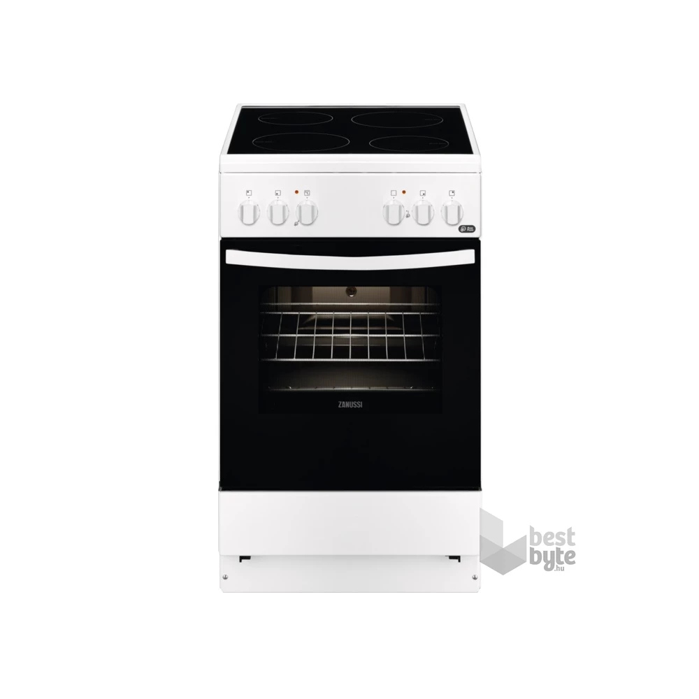 Zanussi ZCV540G1WA fehér, szabadonálló, kerámialapos, elektromos, főzőzóna: 4, sütő:54L, grill, tűzhely