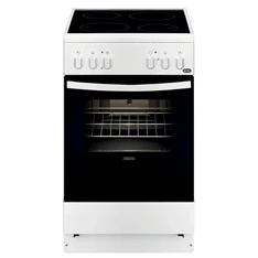 Zanussi ZCV540G1WA fehér, szabadonálló, kerámialapos, elektromos, főzőzóna: 4, sütő:54L, grill, tűzhely