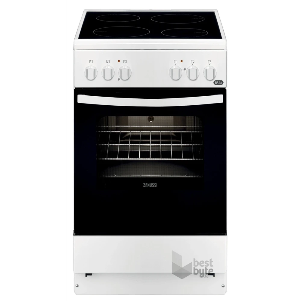 Zanussi ZCV540G1WA fehér, szabadonálló, kerámialapos, elektromos, főzőzóna: 4, sütő:54L, grill, tűzhely