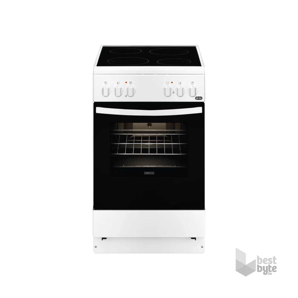 Zanussi ZCV540G1WA fehér, szabadonálló, kerámialapos, elektromos, főzőzóna: 4, sütő:54L, grill, tűzhely
