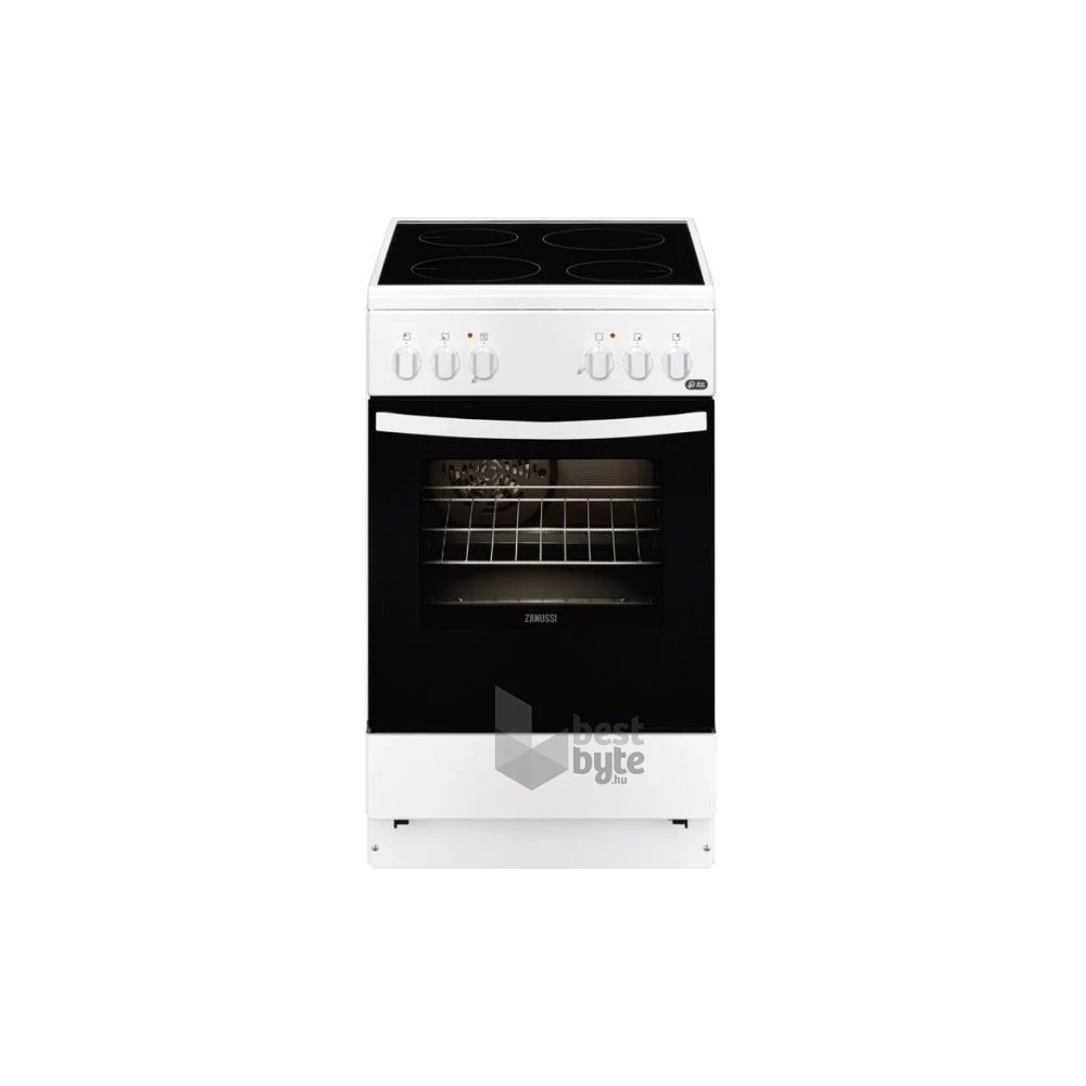 Zanussi ZCV 550G1WA fehér, szabadonálló, kerámialapos, elektromos, főzőzóna: 4, sütő:54L, grill, tűzhely