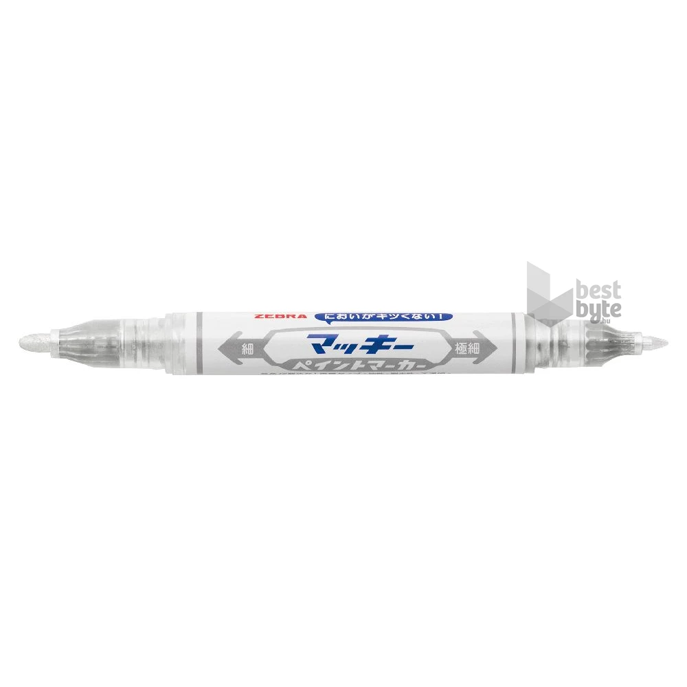 Zebra Mckie Extra Fine ezüst kétvégű lakkmarker