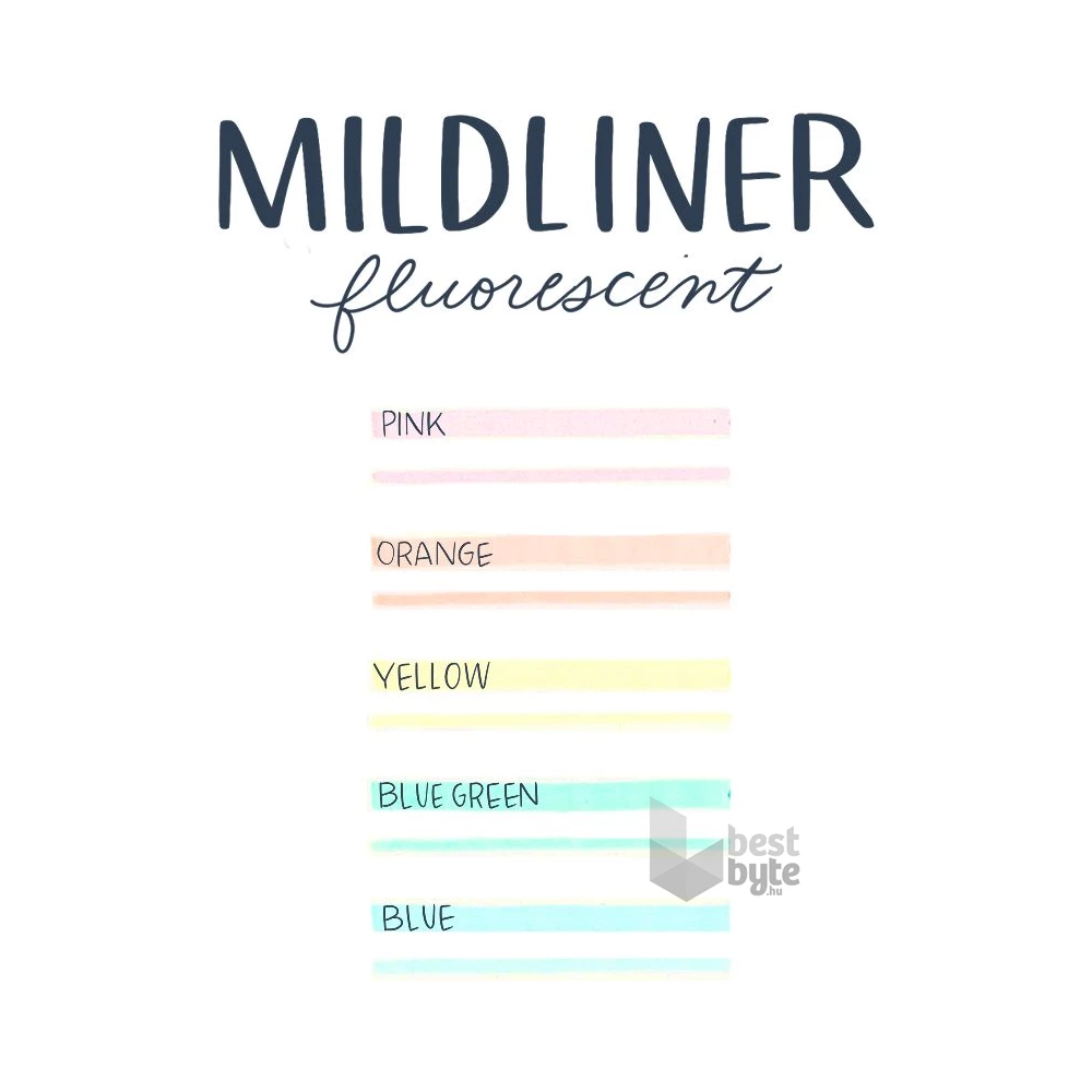 Zebra Mildliner Fluorescent 5db-os kettős végű szövegkiemelő készlet