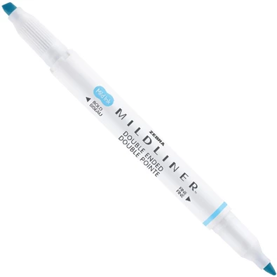 Zebra Mildliner Fluorescent kék kettős végű szövegkiemelő