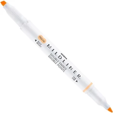 Zebra Mildliner Fluorescent narancssárga kettős végű szövegkiemelő