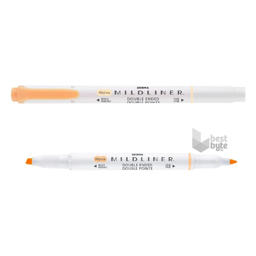 Zebra Mildliner Fluorescent narancssárga kettős végű szövegkiemelő