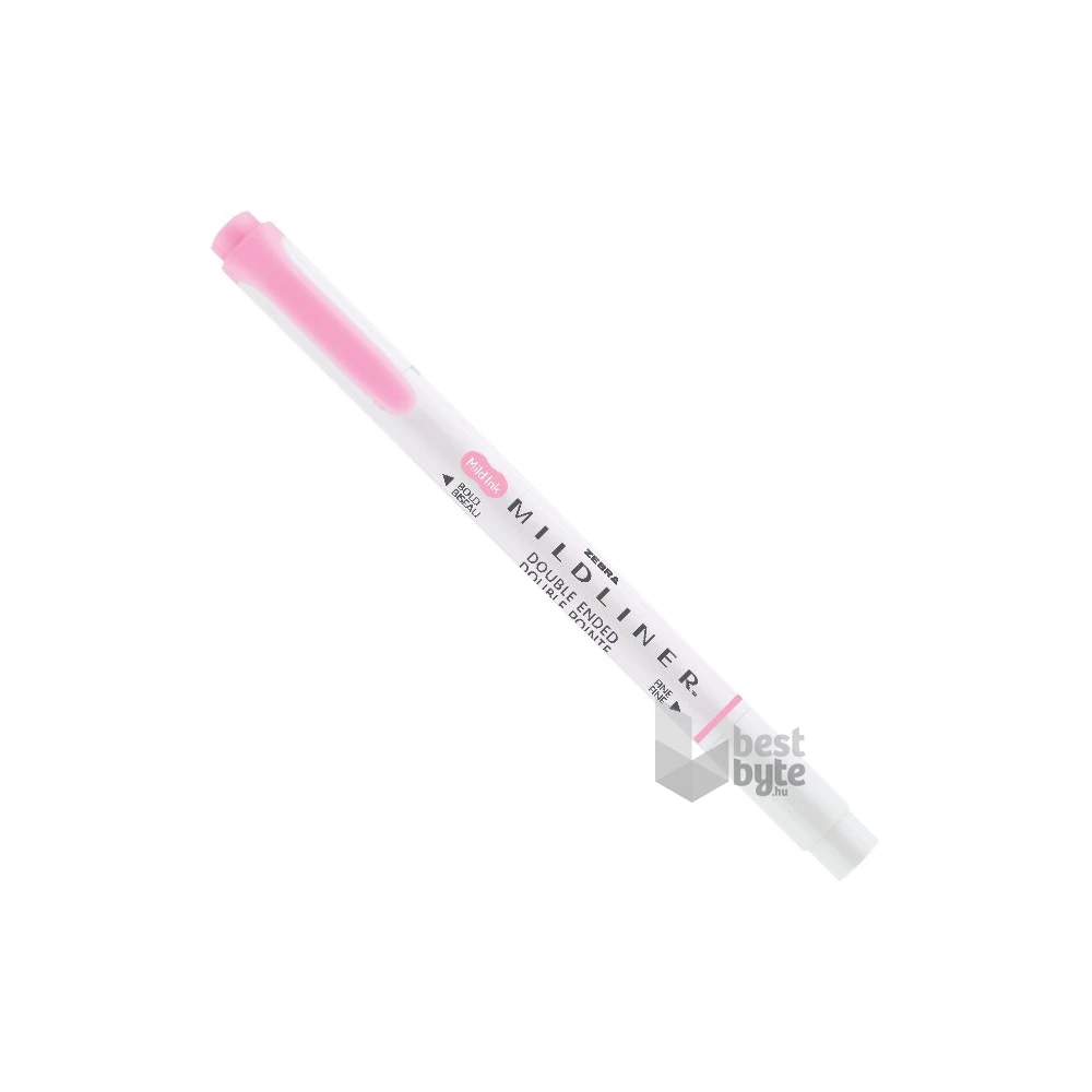 Zebra Mildliner Fluorescent rózsaszín kettős végű szövegkiemelő