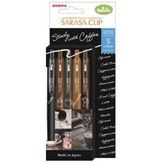 Zebra Sarasa Clip 0,5 Study with Coffee 5 db zselés toll készlet