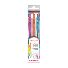 Zebra Sarasa Clip Gelpen 0,7 Boho vibes 3 db zseléstoll készlet