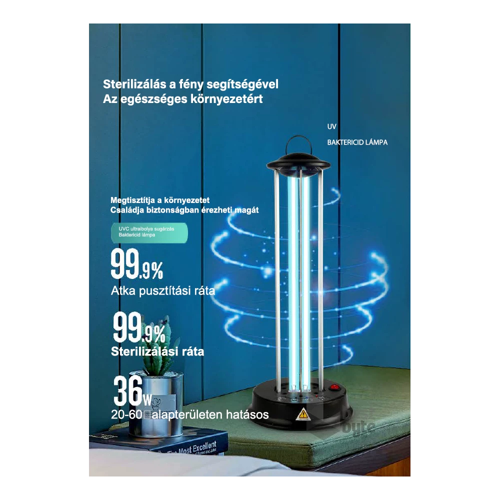 Zinas ZN-UVL07 UV/UV+ózongenerátoros fertőtlenítő lámpa