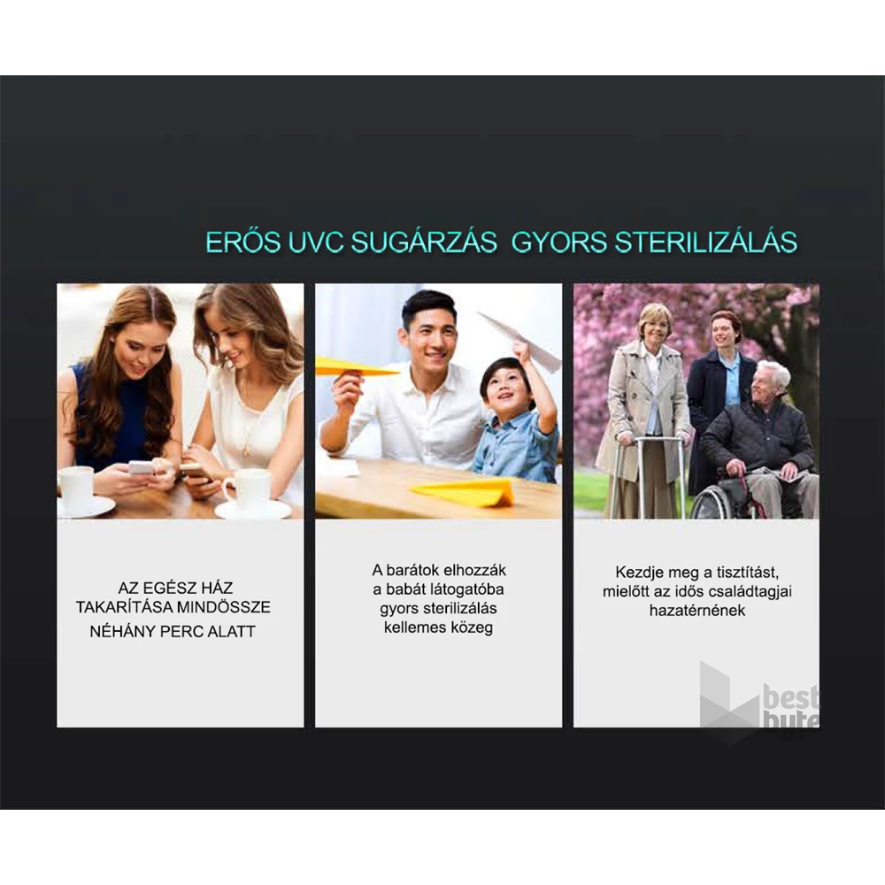 Zinas ZN-UVL07 UV/UV+ózongenerátoros fertőtlenítő lámpa