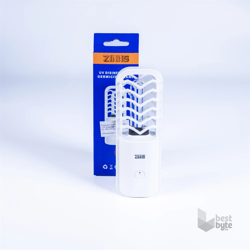 Zinas ZN-UVLM07 fehér mini UV-C lámpa+ ózongenerátor