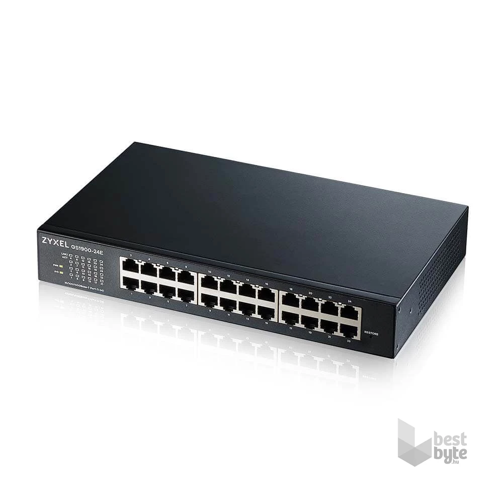 ZyXEL GS1900-24Ev3 24port GbE LAN smart menedzselhető switch