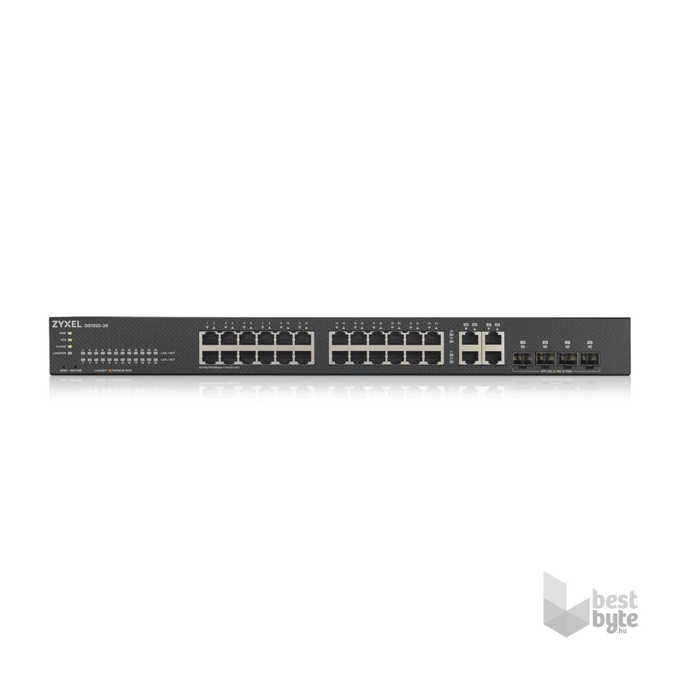 ZyXEL GS1920-24v2 28port GbE LAN L2 menedzselhető switch