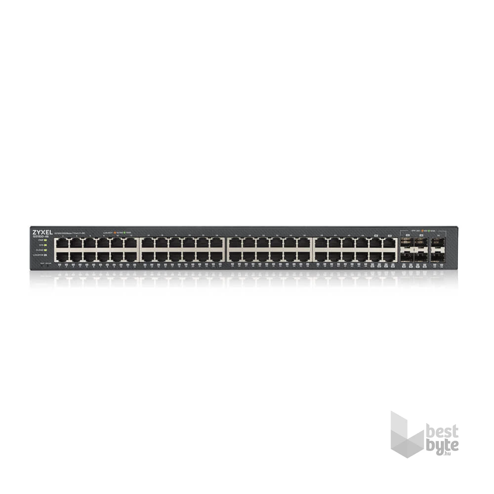 ZyXEL GS1920-48v2 48port GbE LAN 4port Gbe combo RJ45/SFP L2 menedzselhető switch