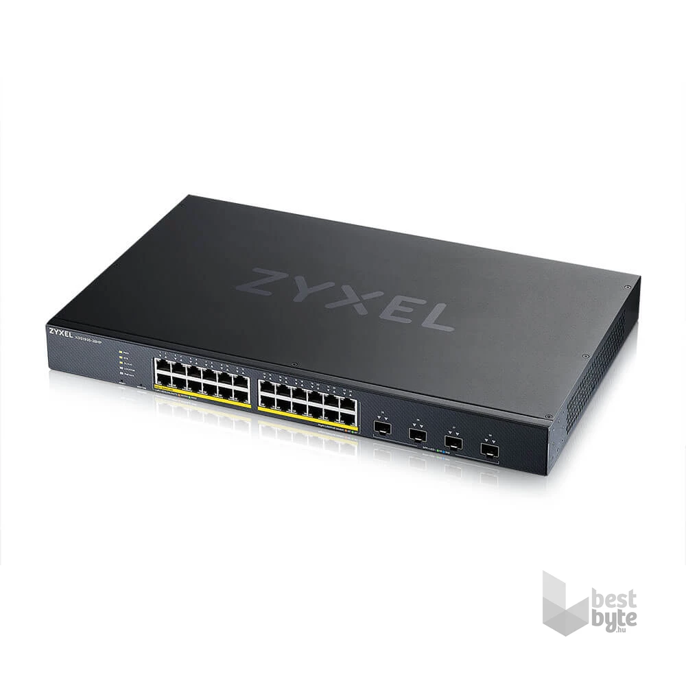 ZyXEL XGS1935-28HP 24xGbE PoE LAN (375W) 4xSFP+ port Lite-L3 smart menedzselhető PoE switch