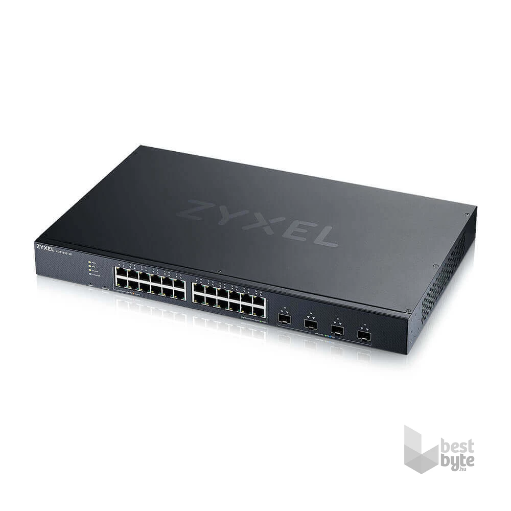 ZyXEL XGS1935-28 24port GbE LAN 4port 10GbE SFP+ Lite-L3 smart menedzselhető switch