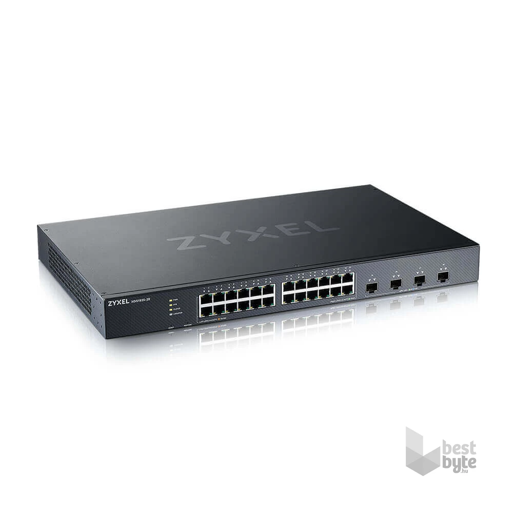 ZyXEL XGS1935-28 24port GbE LAN 4port 10GbE SFP+ Lite-L3 smart menedzselhető switch