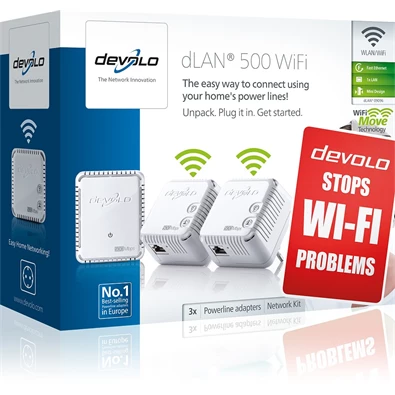 Devolo D 9096 dLAN 500 WiFi Powerline Network Kit
