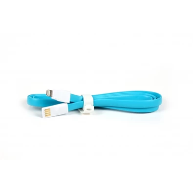 iTotal CM2641B 1m Lightning lapos kék töltőkábel