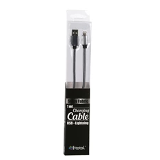 iTotal CM3092 1m Lightning fémborítású fekete/fehér kábel
