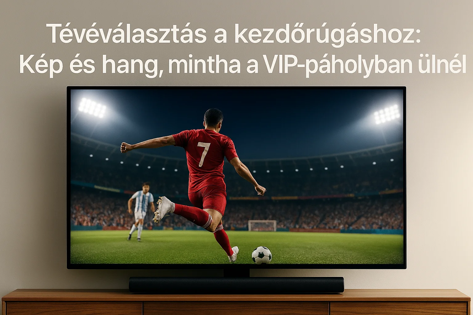 4K vagy 8K okostévé focimeccshez, 120 Hz képfrissítéssel és soundbarral, stadion hangulat otthon