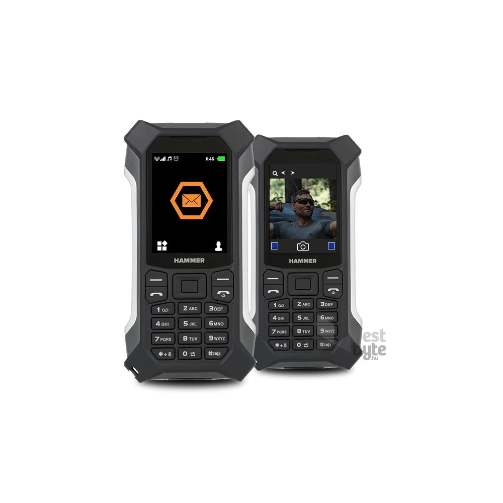 HAMMER Patriot 2,4" Dual SIM ezüst csepp-, por- és ütésálló mobiltelefon