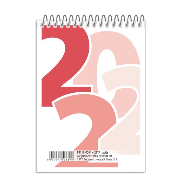 21TA 2022-es asztali naptár
