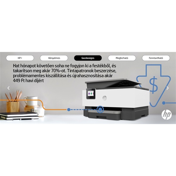 HP OfficeJet Pro 9012E All-in-One multifunkciós tintasugaras Instant Ink ready nyomtató - 26