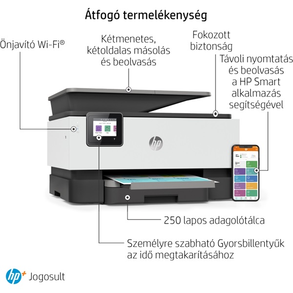 HP OfficeJet Pro 9012E All-in-One multifunkciós tintasugaras Instant Ink ready nyomtató - 29