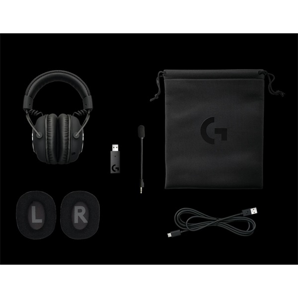 Logitech PRO X Lightspeed Wireless fekete gamer headset - 4
