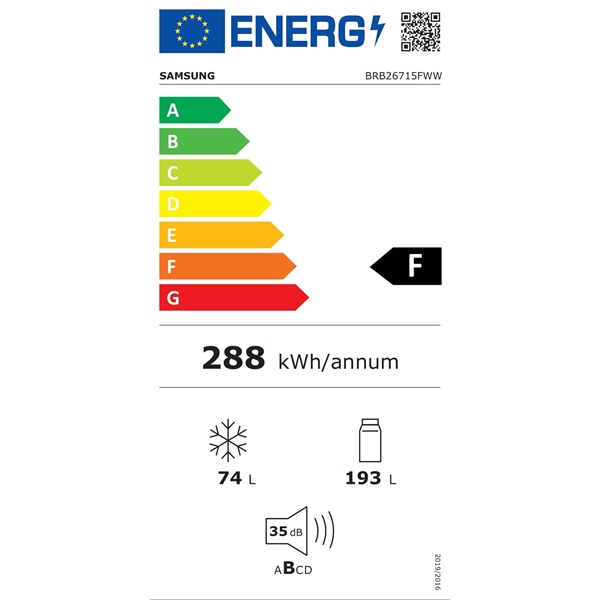 Samsung BRB26715FWW/EF beépíthető alulfagyasztós hűtőszekrény - 9