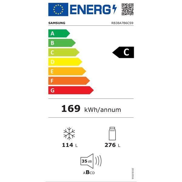 Samsung RB38A7B6CS9/EF alulfagyasztós hűtőszekrény - 5