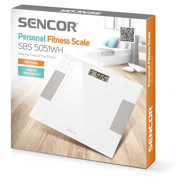 Sencor SBS 5051WH fehér fitnesz személymérleg - 7