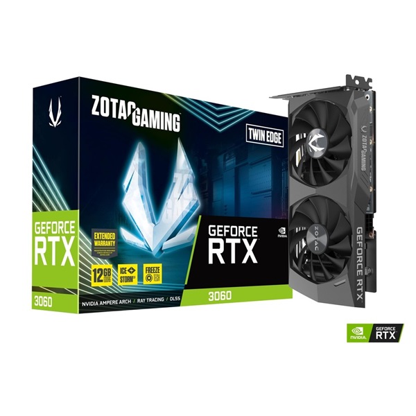 Zotac GAMING GeForce RTX 3060 Twin Edge nVidia 12GB GDDR6 192bit  PCIe videokártya - 6